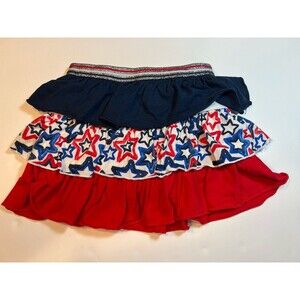 Way to Celebrate Patriotic 3T Girls Skirt w/shorts Red/White/Blue Stars July 4th